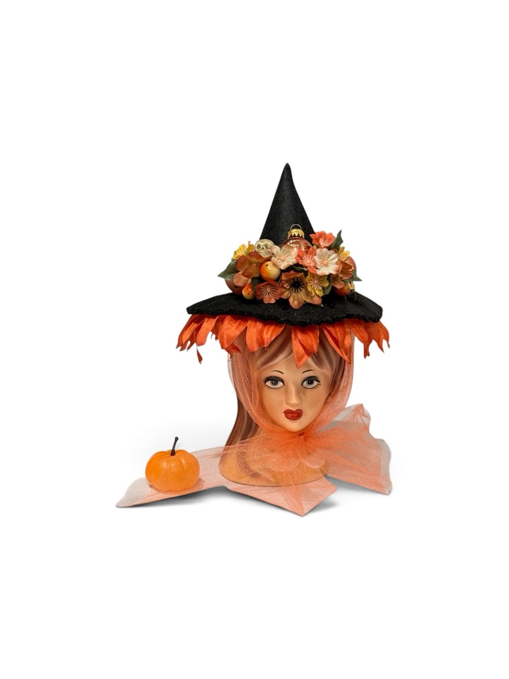 OOAK Fall Teen Witch Head Vase made by Me! - Picture 6 of 17